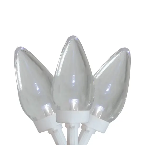 Northlight LED C7 Christmas Lights - Pure White - 16' White Wire - 25ct {1}