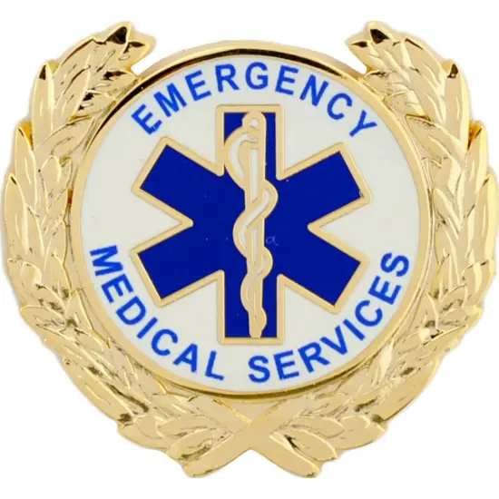 EagleEmblems P06924 PIN-EMS Logo W/Wreath (1'') {1}