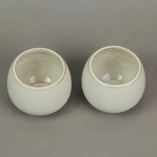 Set of 2 Ceramic Round Female Face Mini Succulent Planters 3 Inches Tall {5}