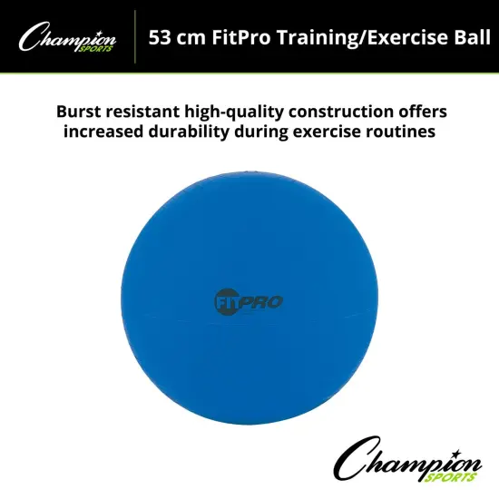 FitPro Training & Exercise Ball, 53cm, Blue {4}