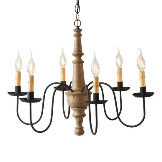 Harrison Chandelier in Pearwood {1}