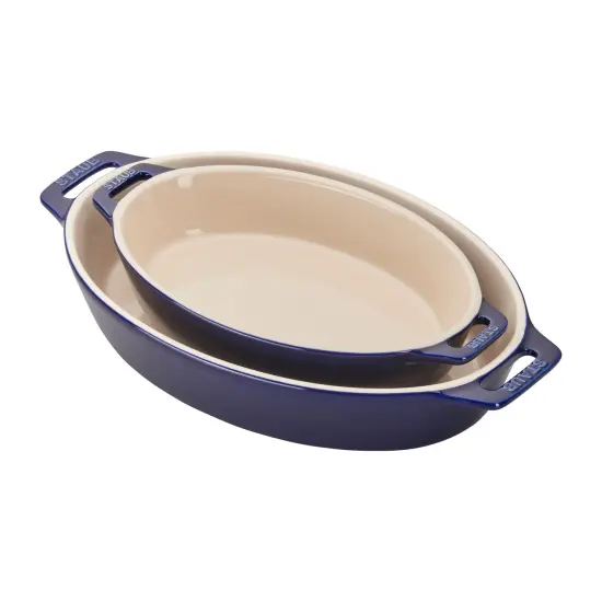 STAUB Ceramic 2-pc Oval Baking Dish Set {3}
