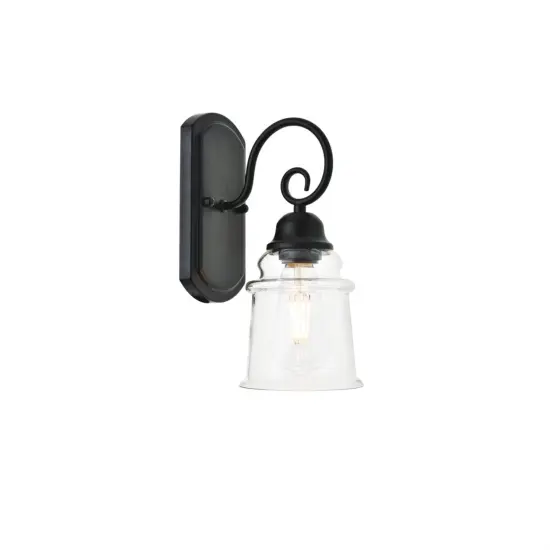 spire 1 light Black Wall Sconce {5}