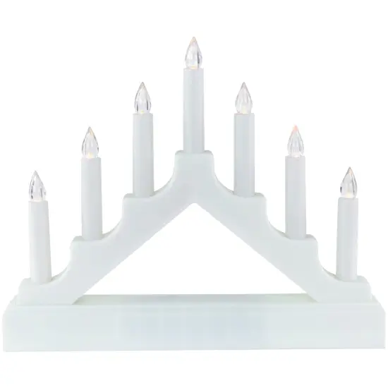 Northlight LED Lighted Christmas Candelabra Bridge - White Base - 13" {1}