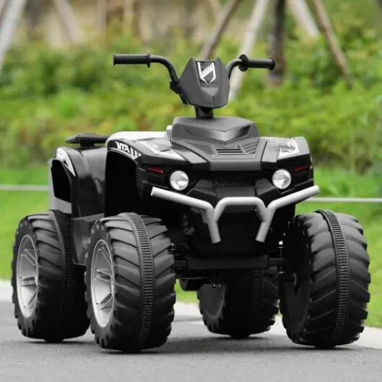 Iron Kids ATV Ride-On with Music, USB and 2 Speeds Black {3}
