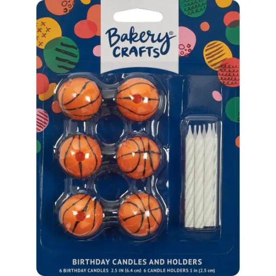 Basketball Candle Holder, 6pc {1}