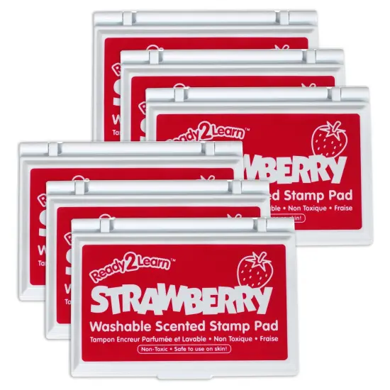 Washable Stamp Pad - Strawberry Scent, Red - Pack of 6 {1}