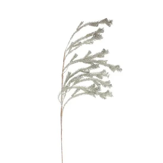 Select Artificials 48" Brown and Silver Glittered Weeping Pine Artificial Christmas Spray {1}