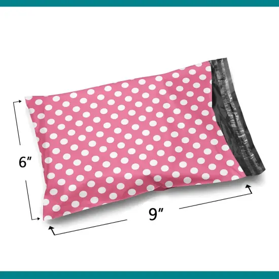 6x9 Polka Dot Poly Mailer Envelopes Durable 2 Mil Shipping Bags for Mailing & Packaging {5}