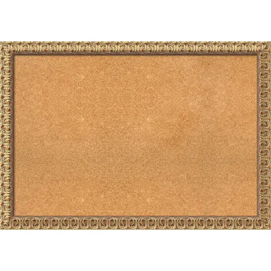 Florentine Gold Wood Framed Corkboard, Natural Cork {1}