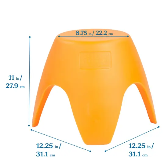 Ayana Stool Set, Flexible Seating, 4-Pack Orange {2}