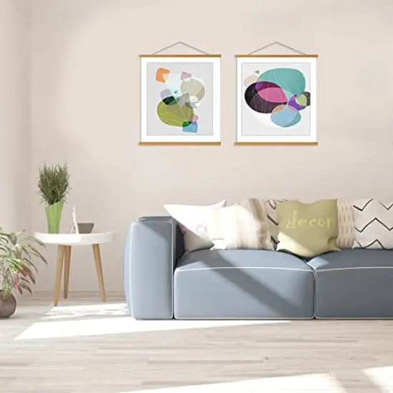 Magnetic Poster Hanger Frame, Teak Magnet Poster Frame for Kids Paintings, Photos, Maps, Scrolls, Picture, Canvas Works and Art Prints {4}