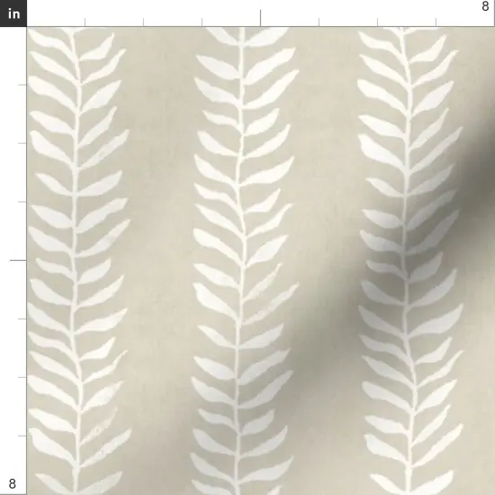 Various Fabrics by the Yard or Fat Quarter Botanical Leaves Earth Tones Plant Minimal Neutral Custom Printed Fabric by Spoonflower {4}