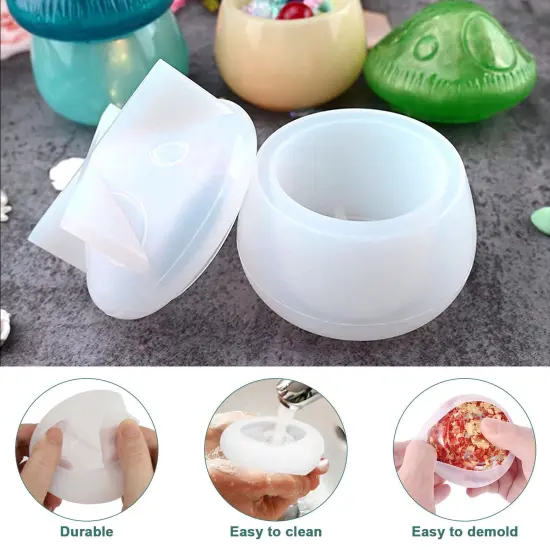Kitcheniva DIY Craft 3D Mushroom Silicone Resin Casting Mold {2}