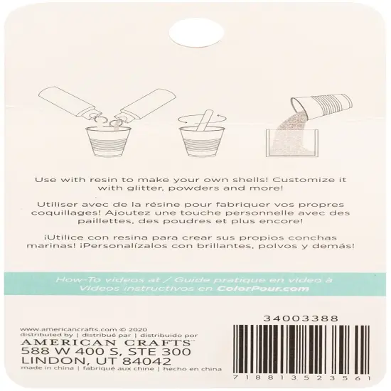 American Crafts Color Pour Resin Mold-Shells {2}