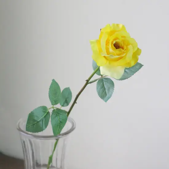 Allstate Long Stem Blooming Rose Artificial Floral Spray - 23" - Yellow {3}