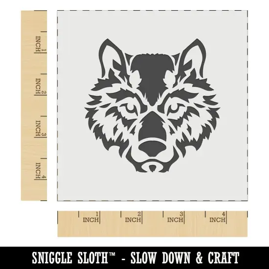 Wild Tribal Wolf Head Wall Cookie DIY Craft Reusable Stencil {7}