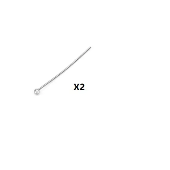 Kitcheniva Sterling Silver Needles DIY Connectors 2 Pcs {1}