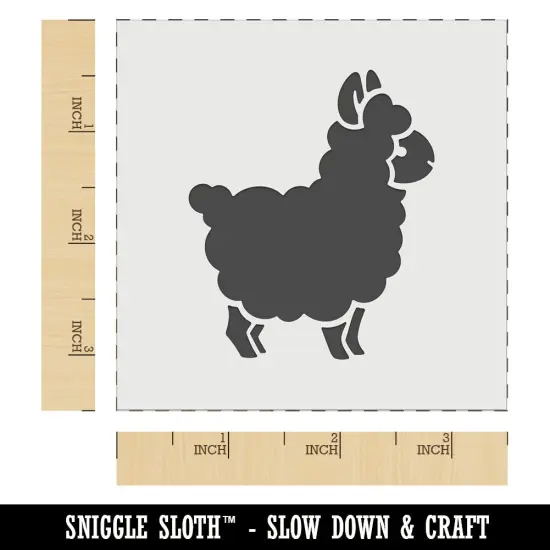 Llama Alpaca Chibi Wall Cookie DIY Craft Reusable Stencil {5}