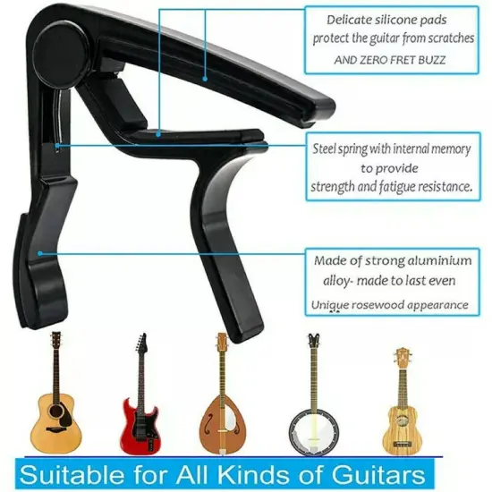 Kitcheniva Quick Change Key Guitar Capo Wood {7}