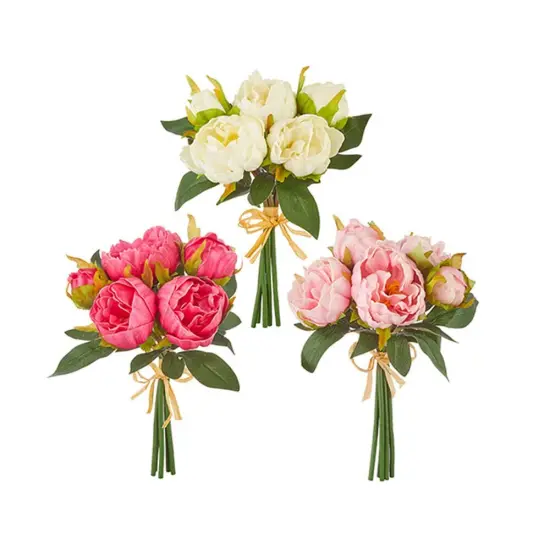 10'' Real Touch Peony Bundle Artificial Foam Flower {1}