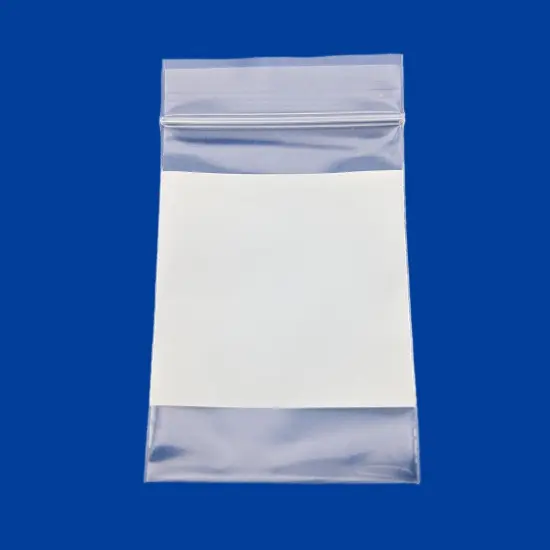 Clear Plastic Reclosable Zipper Bags 2x3 W/White Block (Package of 100) {1}