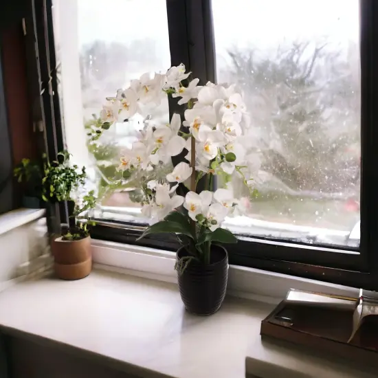 22-Inch Phalaenopsis Orchid Arrangement for Home and Office Floral D&eacute;cor, Floral Home by Artificial Flowers {3}