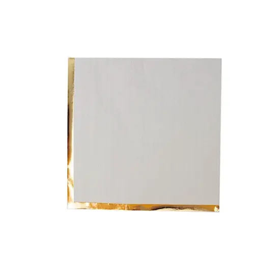 50 Pastel Gold Trim 2 Ply Paper Napkins for Events Black and gold {4}