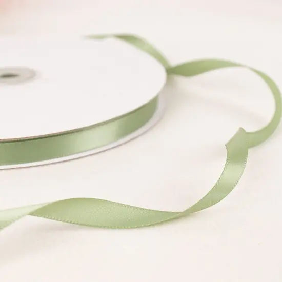 100 Yards Satin Single-Sided Ribbon for Weddings & Crafts Sage green {1}