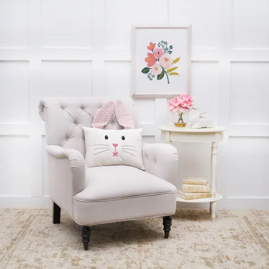 Girl Easter Bunny w/ Flap Ears Decorative Accent Pillow, 13" x 18" {6}
