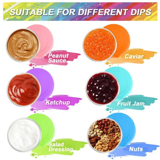 10 Pieces Food Storage Bags Silicone, Leakproof Reusable Storage Bags, Reusable Snack Bags Silicone for Home Food Storage, Kids School Lunch,Picnic and Travel (Salad Dressing Container) {5}