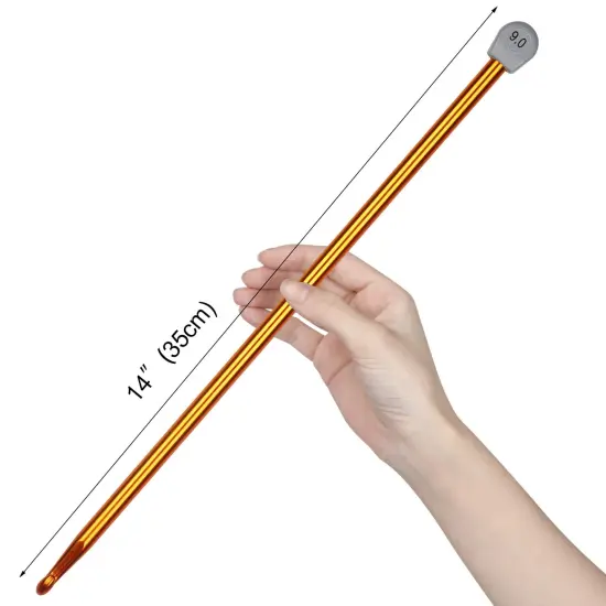 Tunisian Crochet Hook 9mm, 1PCS Extra Long Crochet Hook 13.8in Afghan Crochet Needle for Crocheting, Large Size Tunisian Crochet Needles for Beginners, Great Knitting Crochet Supplies {1}