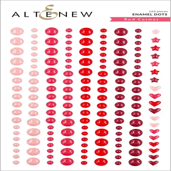 Red Cosmos Enamel Dots {1}