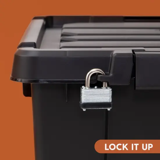 IRIS USA Lockable Heavy Duty Plastic Storage Bins Container with Lids and Secure Latching Buckles {3}