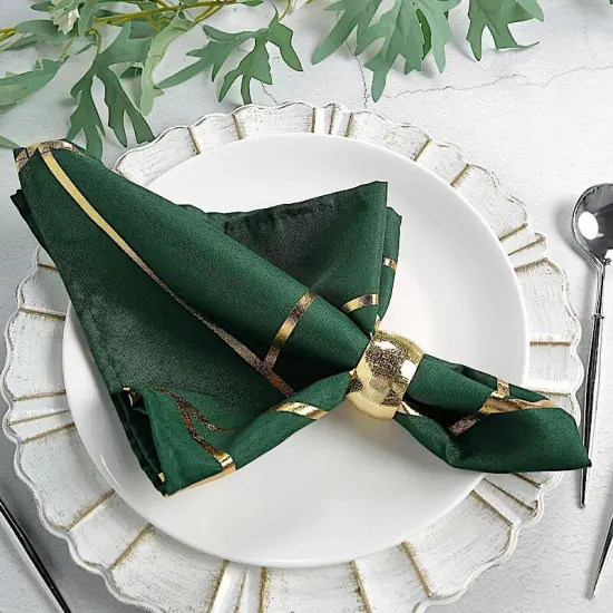 20" Design Polyester Dinner Table Napkins Hunter green {1}