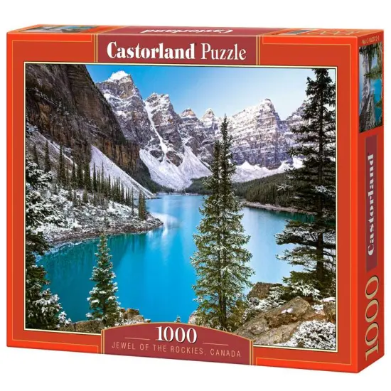 1000 Piece Jigsaw Puzzle, The Jewel of the Rockies, Canada, Idyllic Landscape, Mountains and Lake, Adult puzzle, CastorlandC-102372-2 {1}