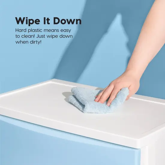 IRIS USA Plastic 4 Drawer Storage Cart, Organizer Unit for Bedroom, Closet, Kitchen, Bathroom, Laundry Room, Dorm {4}