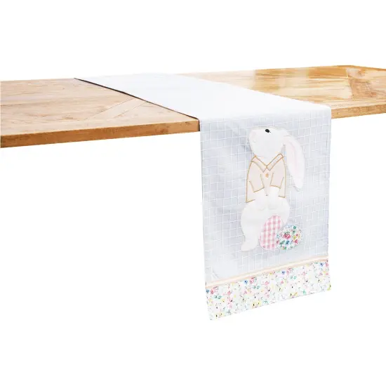 Bunny Rabbit Easter Eggs Table Runner 13" x 72" {4}