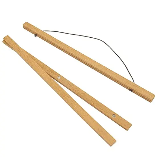 SweeHome Poster Hanger, 18 Inch Magnetic Poster Frame Hanger, 10x18 12x18 18x24 Poster Hanger for Pictures, Photos, Maps, Canvas Artwork and Scrolls (Natural, 18") {2}