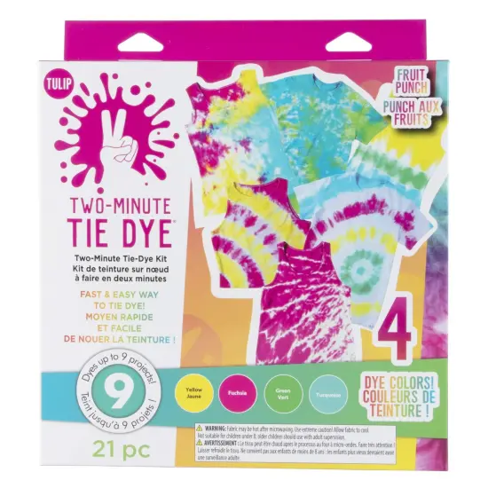 One-Step Tie-Dye Kit Tulip Fabric Dye Kits 43189 Fdy Multi 2 Min Fruit Punch, 4 Color, As Detailed, 6 Ounce (Pack of 1) {2}