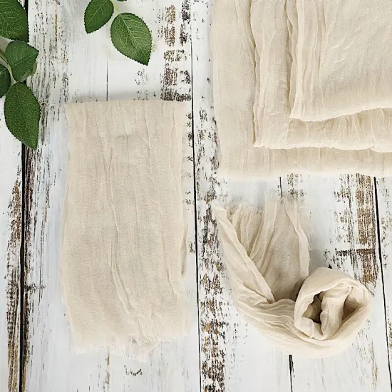 10 Cheesecloth Gauze Cotton Dinner Table Napkins Cream {1}