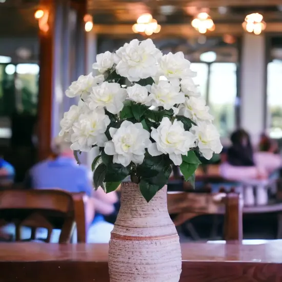 6-Pack: White Gardenia Bush with 14 Silk Flowers & Foliage by Floral Home&reg; {3}