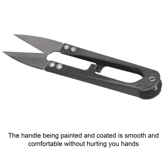 Sewing Scissors Yarn Thread Cutter 4.1inch Mini Small Snips Trimming Nipper Made of High-Carbon Steel Thread DIY Supplies for Stitch Embroidery, Knitting, Crafts (1, Black) {6}