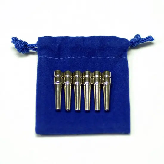 WE Games Chrome Cribbage Pegs with Swarovski Austrian Crystals in Assorted Colors & Velvet Pouch - Set of 6 (2 Colors, 3 Pegs in Each Color) {4}