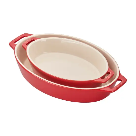 STAUB Ceramic 2-pc Oval Baking Dish Set {2}