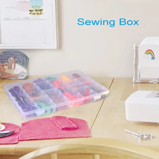 4 Pieces Bead Organizer 36 GridsClear Plastic Parts Organizer Box 3600 Tackle Box Craft Storage Compartment Divided Container {6}