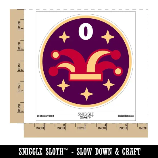 The Jester Tarot Card Waterproof Vinyl Phone Tablet Laptop Water Bottle Sticker Set - 5 Pack {1}