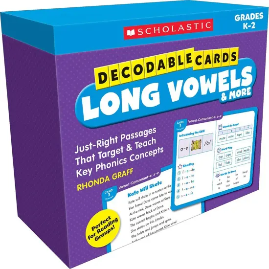 Decodable Cards: Long Vowels & More {1}