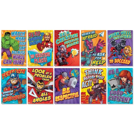 Marvel™ Motivational Poster Set Bulletin Board Set, 10 Posters {1}