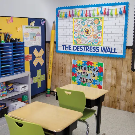 Bulletin Board Art Paper, White Subway Tile, 48" x 50', 1 Roll {5}